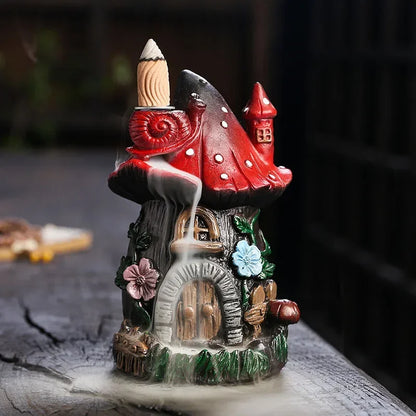 SoftBreathe - Mushroom House Incense Burner